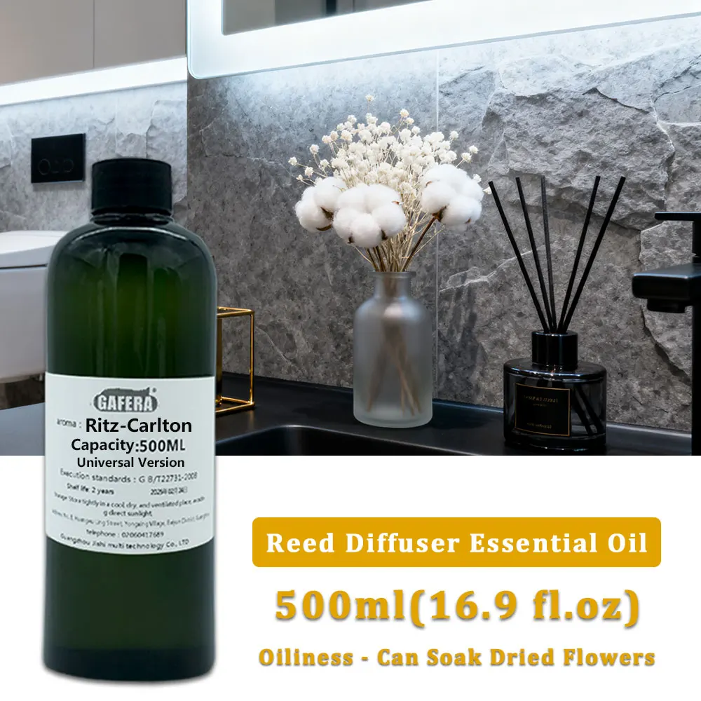 GAFERA 500ml (16.9 fl.oz) Ritz-Carlton Essential Oils - For Vine Diffuser, Flameless Aromatherapy, Diffuser Replenish Aroma Oil