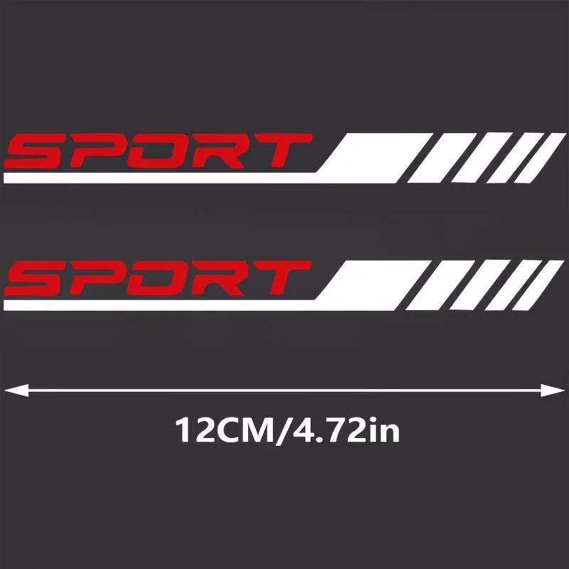 2Pcs Sport Car Wiper Matte Vinyl Stickers, for Windshield, Car Body Scratch Proof Decor