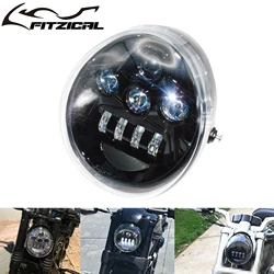 Motorcycle Front LED Headlight HI/ Low Beam Headlamp For Harley VRSC VRSCA VRSCAW VRSCB V-Rod Muscle 2002-2017
