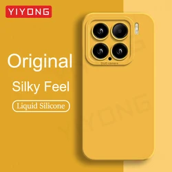 For Xiaomi15 Case YIYONG Original Liquid Silicone Soft Cover For Xiaomi 15 17 Mi 14 Xiomi Mi14 Mi15 Mi17 Xiaomi17 5G Phone Cases