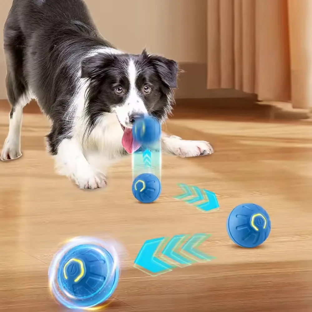 Pet Toy Ball Electronic Interactive Pet Toy Ball Electric Interactive Fun Stress Thick Durable Anti Bite Dog Toy Automatic Toy
