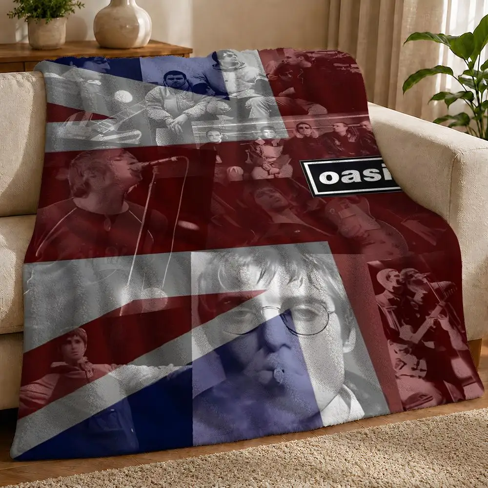 Britpop Band O-Oasis Throw 1pc Flannel Blanket Soft Lightweight Warm Cozy For Bedroom Sofa Bed
