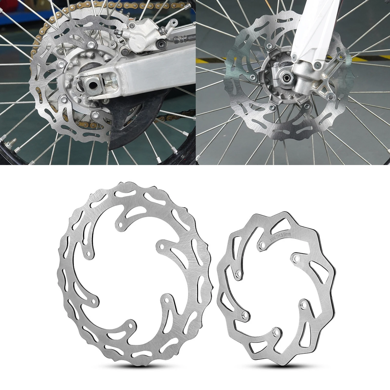 

NICECNC For KTM EXC 300 EXC 250 EXCF 350 EXC 450 XCW 300 SX 125 SXF 250 SXF 450 XC XCF 1994-2022 260/220mm Front Rear Brake Disc