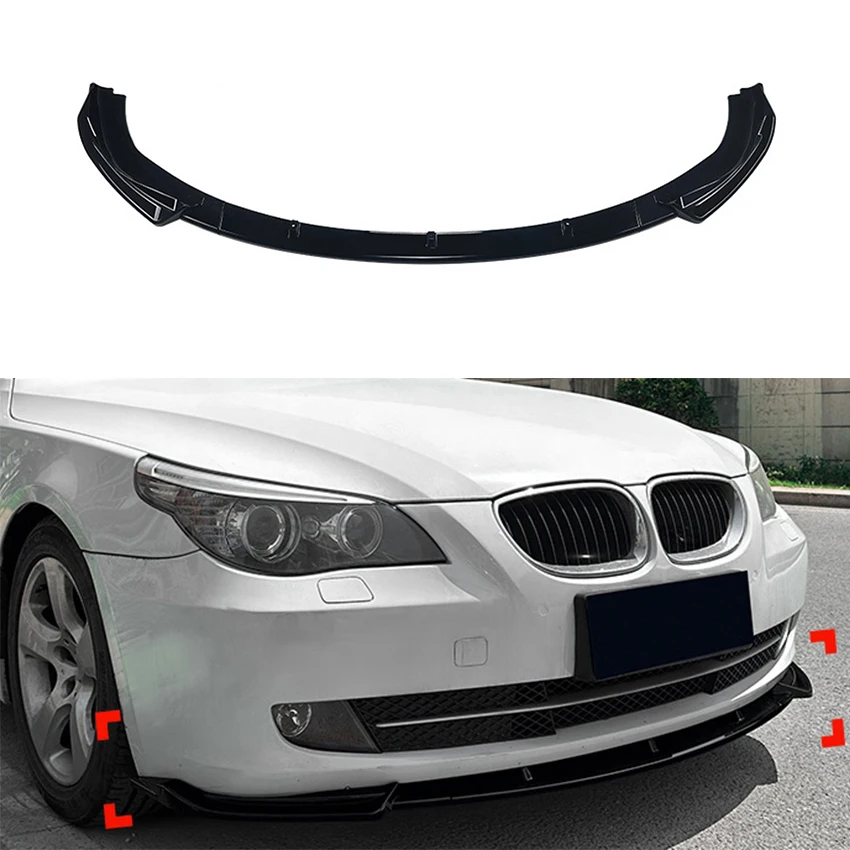 

Front Bumper Lip Spoiler Diffuser Splitters BodyKit Aprons Guard Trim For BMW 5 Series E60 E61 LCI Standard Edition 2008-2010