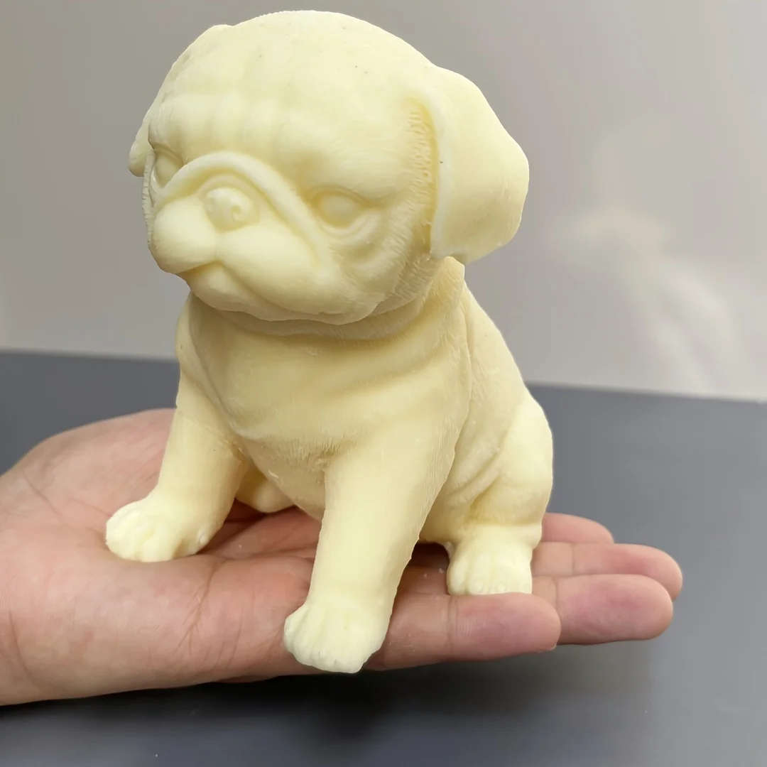 3D French Bull Dog Silicone Mold Epoxy Resin Pet Puppy Gypsum Cement Mold Cute Dogge Soap Candle Making Supplies 2024 New Mold