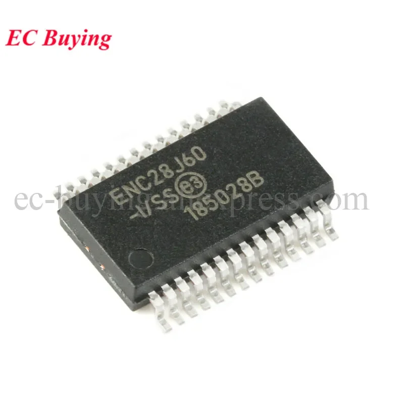 ENC28J60 ENC28J60-I/SS 28J60 SSOP-28 LAN Ethernet Controller Chip IC Other ENC28J60-I/SO SOP-28 New Original