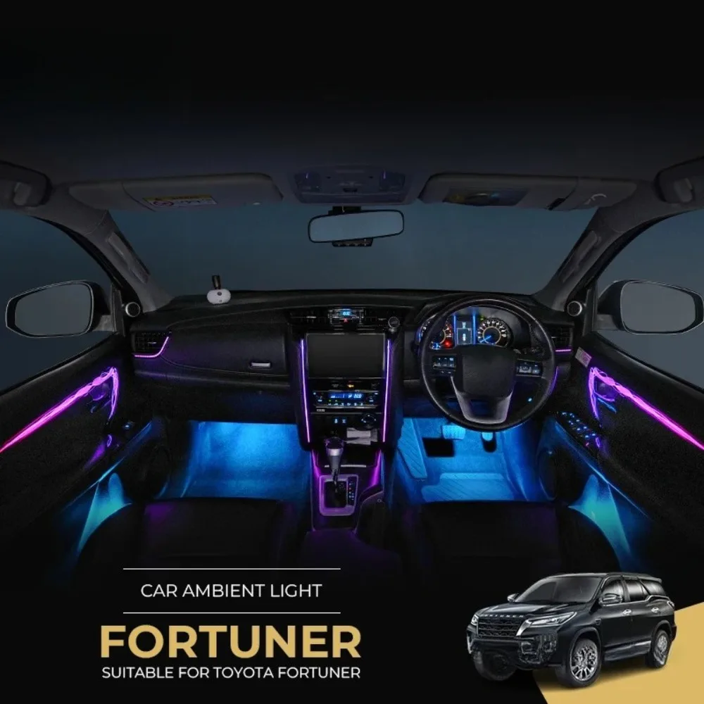 سيمفوني الضوء المحيط 1 إلى 1 قالب 2025 OEM أوضاع السيارات الأنظمة المحيطة لتويوتا فورتشنر D3
