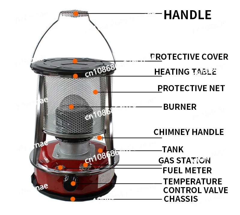 Outdoor Heating Stove Oil Heater Kerosene Heating Stove 7800-8900 Outdoor Winter Camping Out Supplies Camping Stove