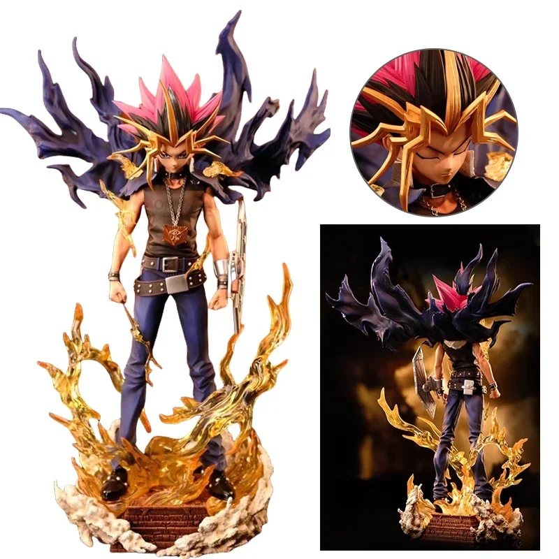 28cm Yu-Gi-Oh! Duel Monsters Yami Yugi Anime Figure Dark Magician Girl Action Figure Yugi Muto/Atem Figurine Model Doll Toy Gift