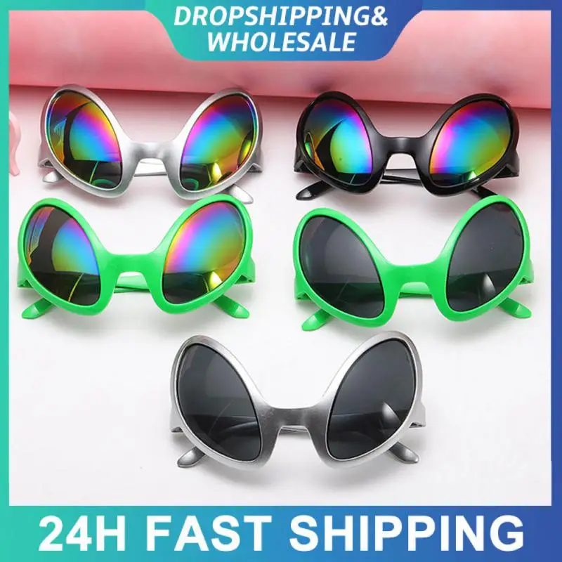 Funny Alien Glasses Party Sunglasses Rainbow Lenses ET Personality Shades Holiday Dance Aliens Alternative Shapes Party Supplies