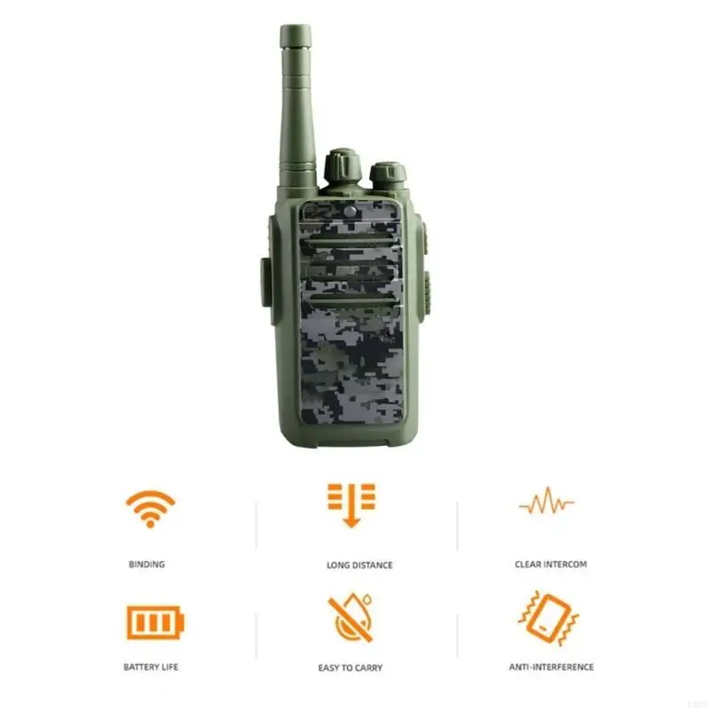 Y88D 2PCS Electric Walkie Talkie Toy para Camuflagem Camuflagem Camuflagem Too Comunicação Handheld Intercom Para aventura