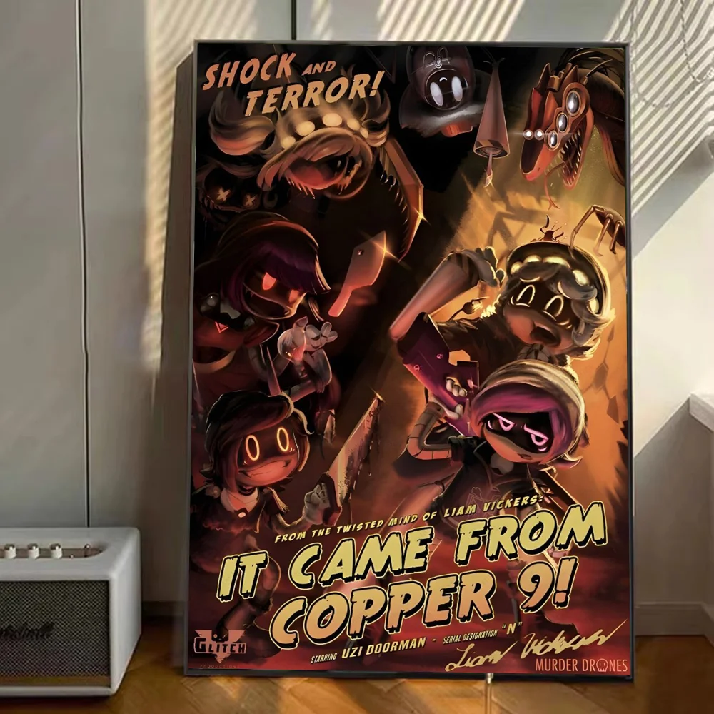 M-القتل D-طائرات بدون طيار الضمان ل القبض على المشارك ملصقات الفن جداريات حائطية ديكور لعبة غرفة ديكور الهدايا Kawaii HD اللوحة سيارات القط