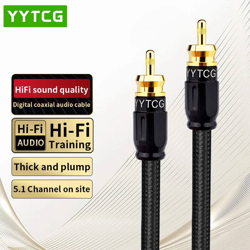 

Coaxial Digital Audio RAC Cable OFC High end Rca to Rca Male Cable for DVD Projector TV Speaker Amplifier 0.5M 1M 2M 3M 5M