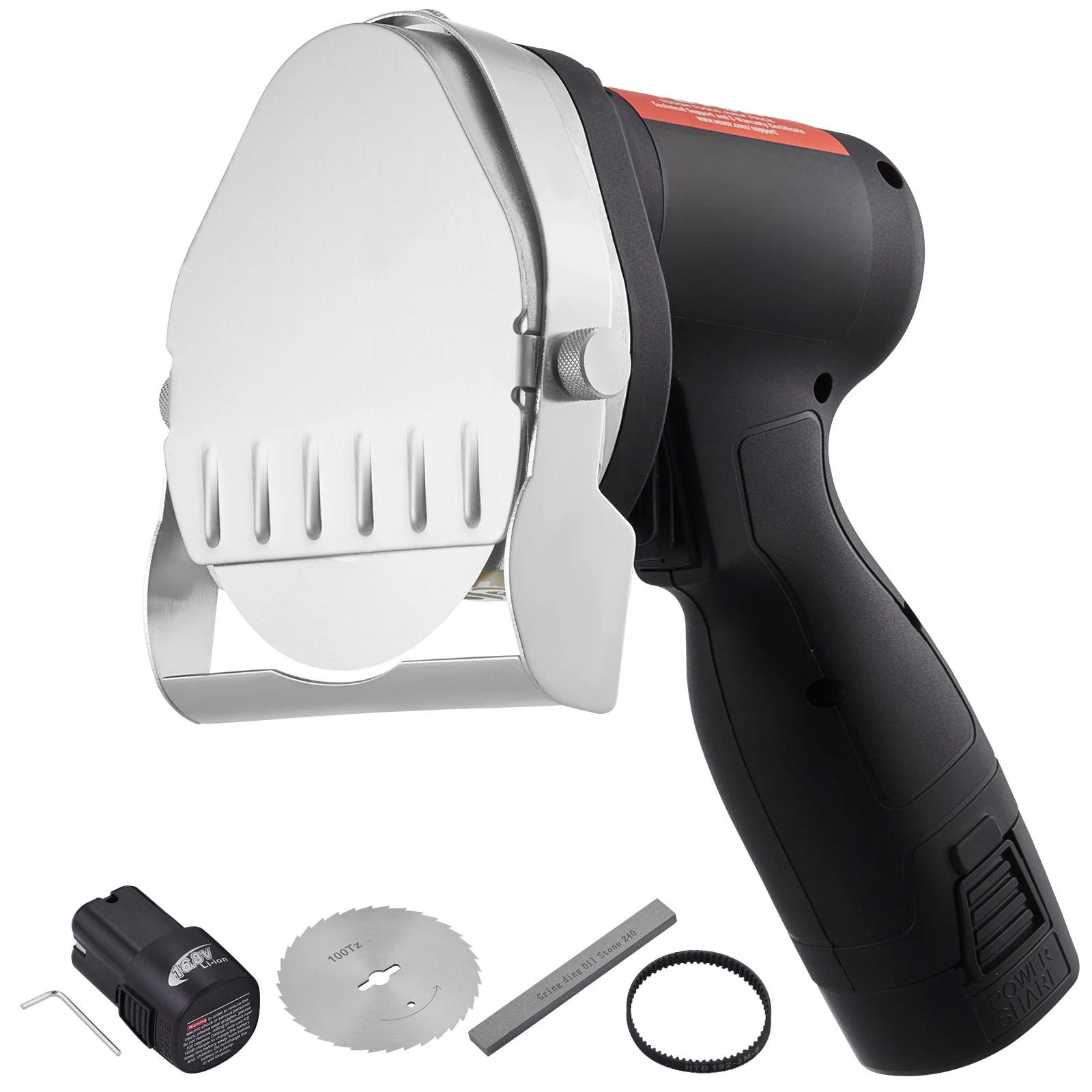 VEVOR Electric Shawarma Knife, Cordless Battery Professional Turkish Knife, Stainless Steel Gyro Cutter,Doner Kebab Meat Slicer