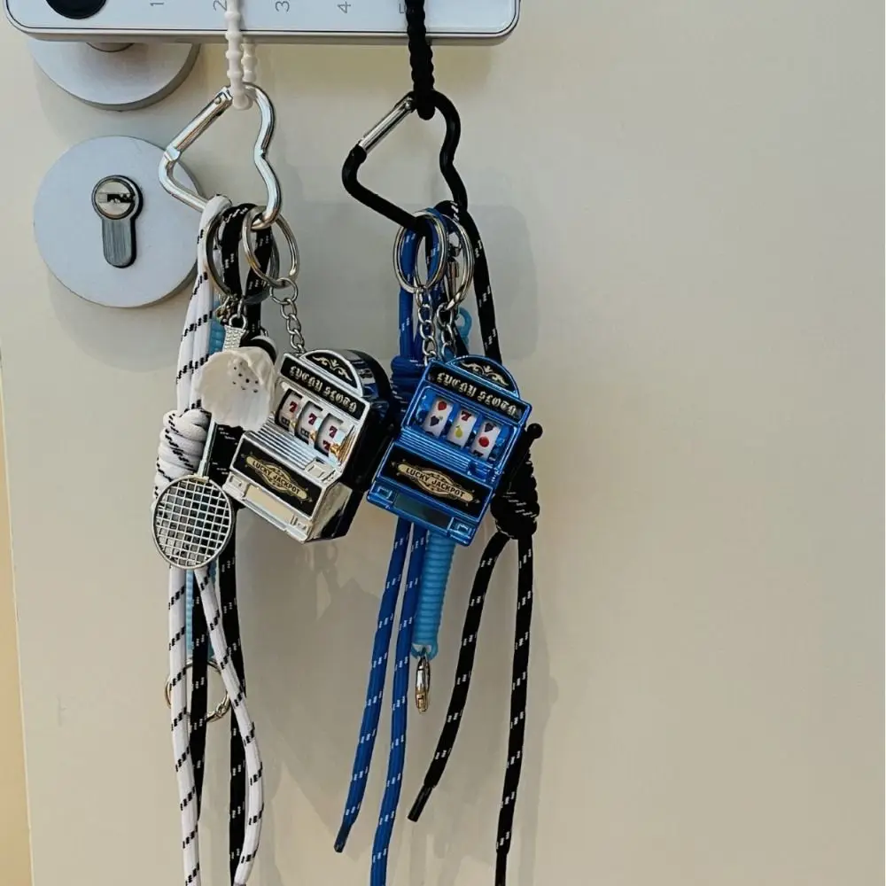 

New Creative Bag Hanging Keychain Couple Woven Rope Phone Pendant Keyring Men Women Metal Buckle Bag Accessories