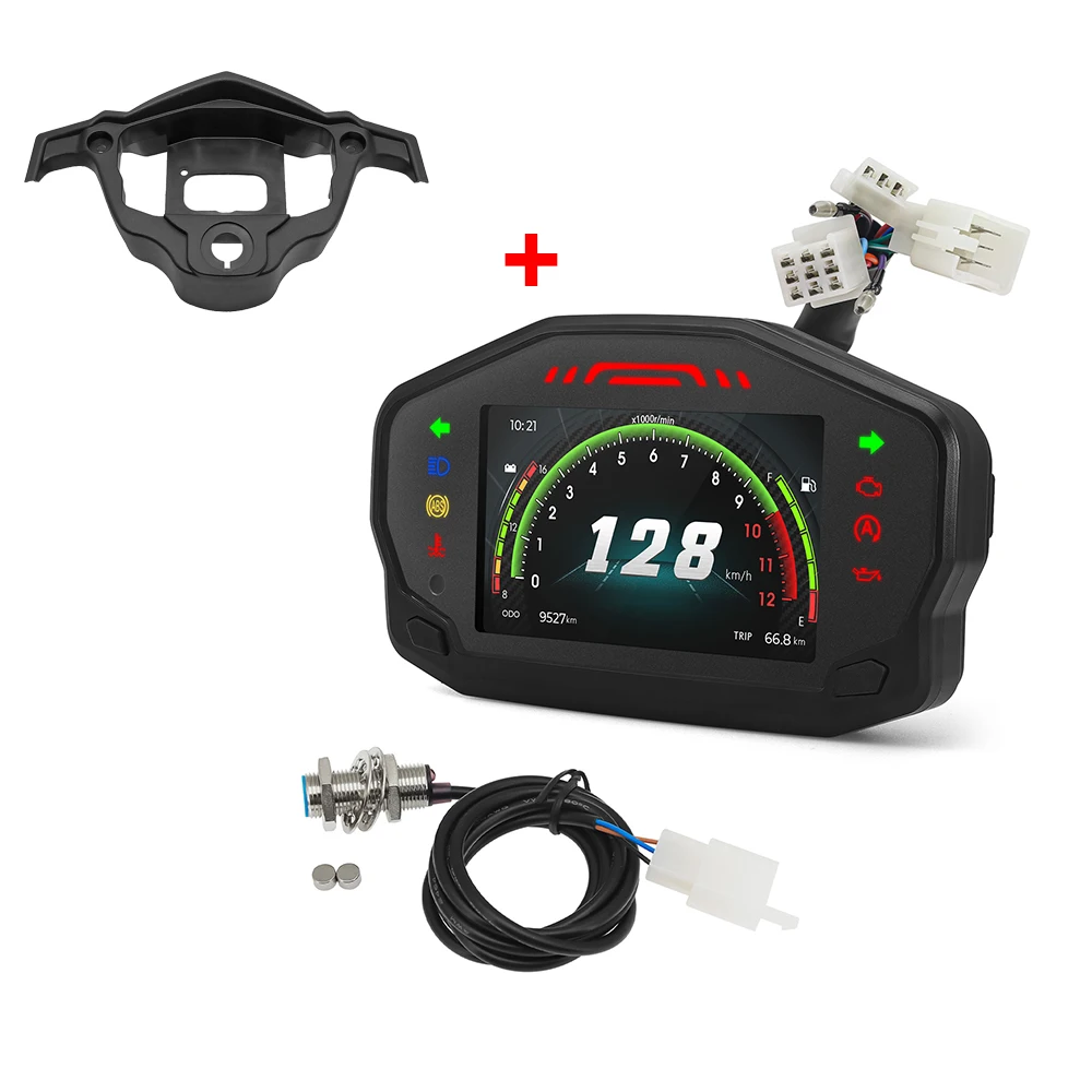 Motorcycle Speedometer Tft Tpms Speed Meter With bracket Can Set Data Chinese / English Version 2/4 Cylinder