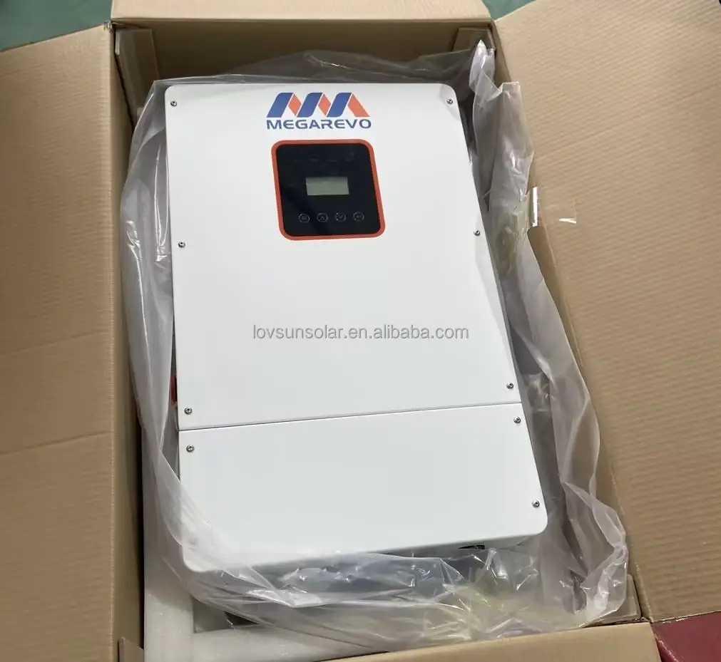 Megarevo 5kw 8kw 10kw Hybrid Inverter Split Phase Energy Storage Inverter Low Battery Voltage