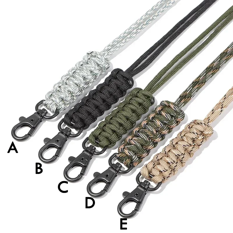 7-kern paraplu touw gevlochten sleutelhanger touw outdoor survival ketting mobiele telefoon digitale camera lanyard