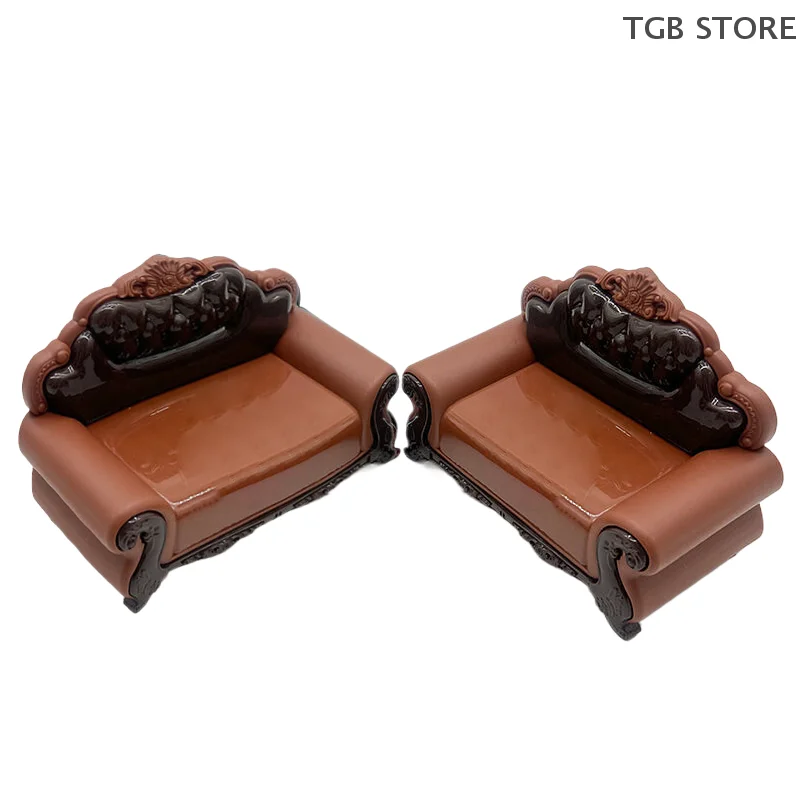 1/12 European Style Sofa Model Simulation Living Room Furniture Dollhouse Decoration Miniature Dolls House Accessories