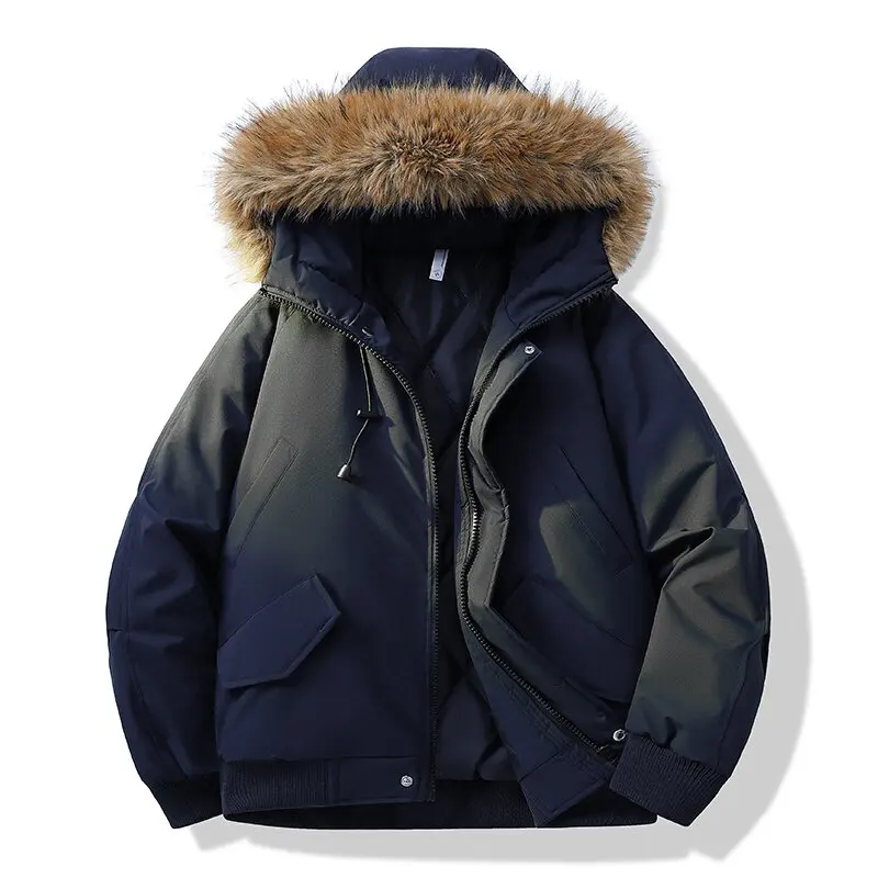 شتاء جديد موضة الاتجاه مقاوم للماء وقطيفة سميكة الدافئة سترة قطن الرجال الرياضة فضفاضة بالإضافة إلى حجم كبير سترة عالية الجودة