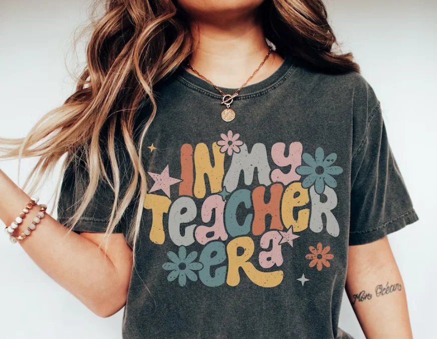 Teacher Era Tshirt for First Day Of School Kindergarten Teacher Back To School Preschool Teacher Shirt 100%cctton Streetwear y2k