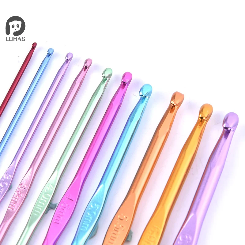 3.5-5mm Sizes Aluminum Crochet Hooks Sewing Needles Knitting Needles Crochet Hook Sweater Weaving Tools Knitting Tool