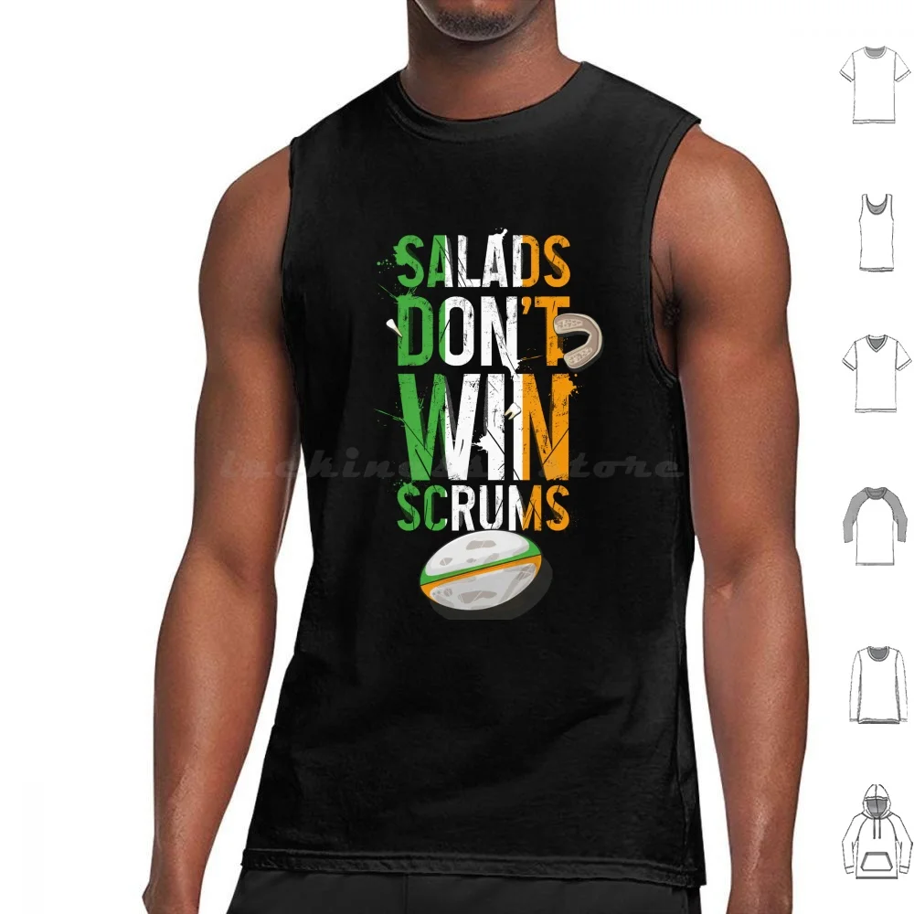 Chemise de Rugby drôle, irlande/salades ne gagne pas débardeurs imprimé coton manger sommeil Rugby répéter l'équipe de Rugby irlandaise Rugby