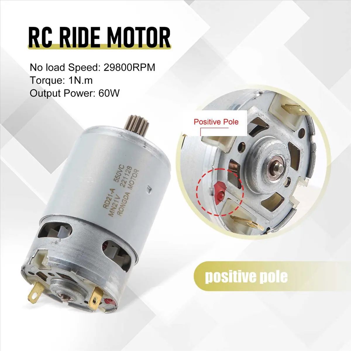 【STABLE QUALITY】RS550 DC Motor 8.2mm 14 Teeth Gear Mini Motor 21V 29800RPM Electric Saw Motor for Reciprocating Rechargeable Han