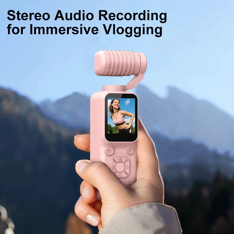New 4K HD Sports Handheld Camera Rotatable Lens Portable Small Vlog Recorder Outdoor Cycling Video Recording Cheap Wholesale
