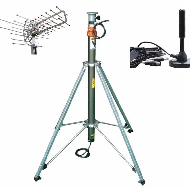 best selling movable tripod portable locking pneumatic telescopic mast 6m for antenna