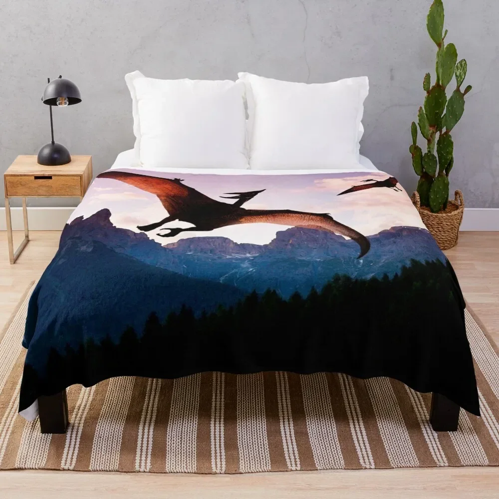 Pterodactyl Dawn Throw Blanket cosplay anime Hairy Extra Large Throw Blankets