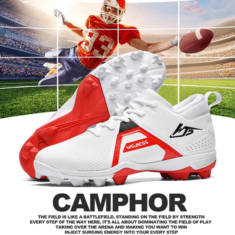 Professional Baseball Shoes Men American Football Shoes Anti Slip Fast Soccer Sneakers Fashion Artfificial Grass Rugby Cleats