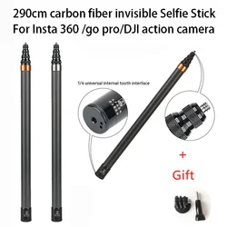 3m for Insta360 X4 Carbon Invisible Selfie Stick Invisible Selfie Stick Extended Extended Universal Mount for Action Cameras