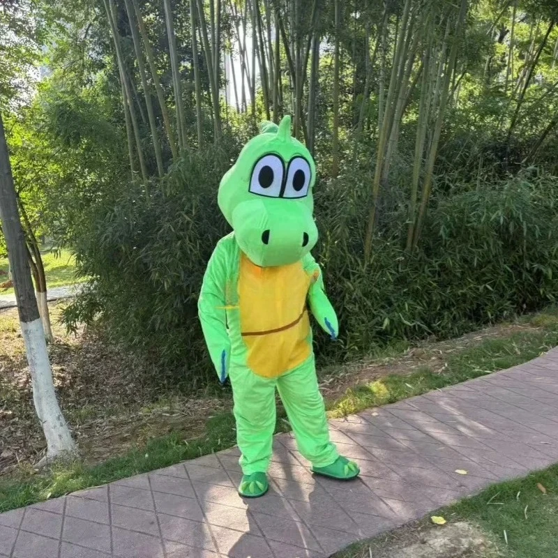 الأخضر ديناصور التنين فستان زي التميمة حفلة مفاجأة الملابس البدلة الإعلان باسكر أداء الشارع الدعائم #2