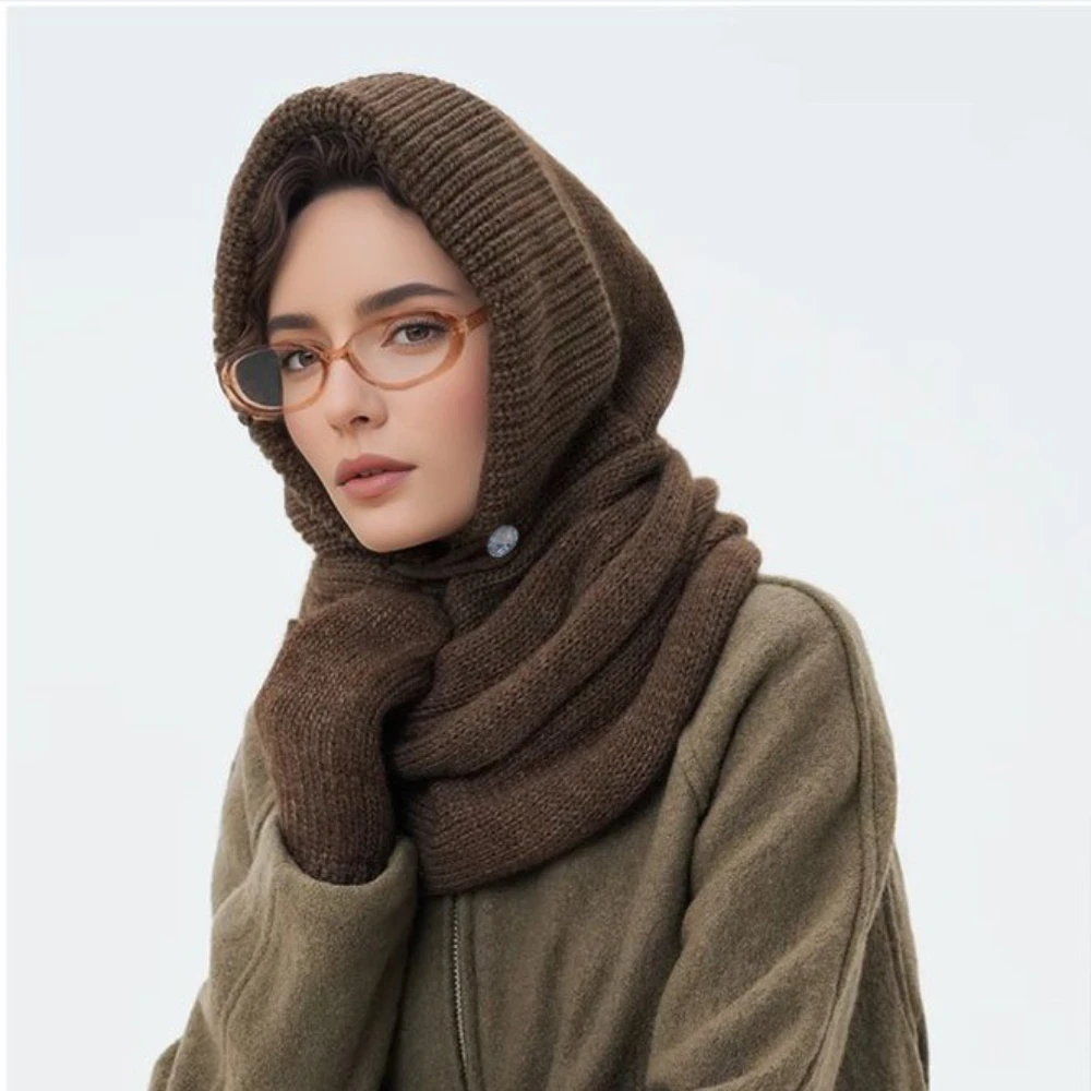 winter-women's-balaclava-hat-knitted-scarf-hooded-hooded-warm-one-piece-korean-ins-woolen-hat-outdoor-cycling-hat