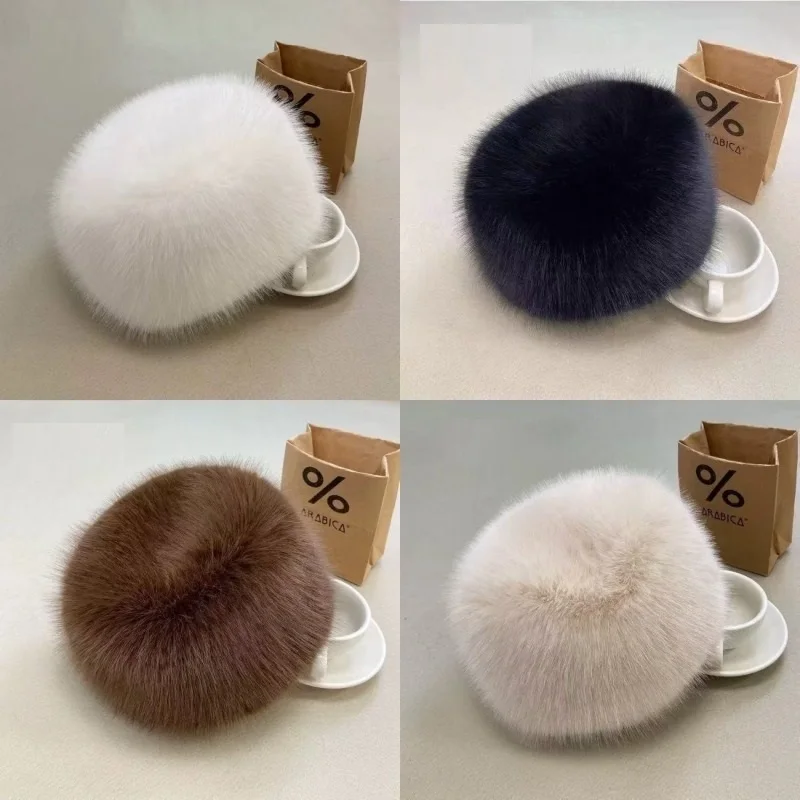 دافئ سدادات حماية الأذن الثلوج قبعة تزلج رقيق الفراء المرأة الشتاء قبعة الإناث فو الثعلب الفراء منفذها قبعة يندبروف الروسية قبعة بونيه MZr15