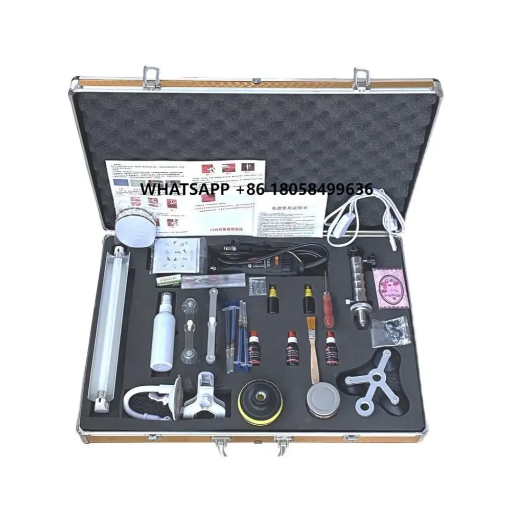 

Комплект для ремонта переднего лобового стекла автомобиля, ремонт трещин в автомобиле, профессиональные аксессуары, ящик для инструментов, вакуумный насос из нержавеющей стали