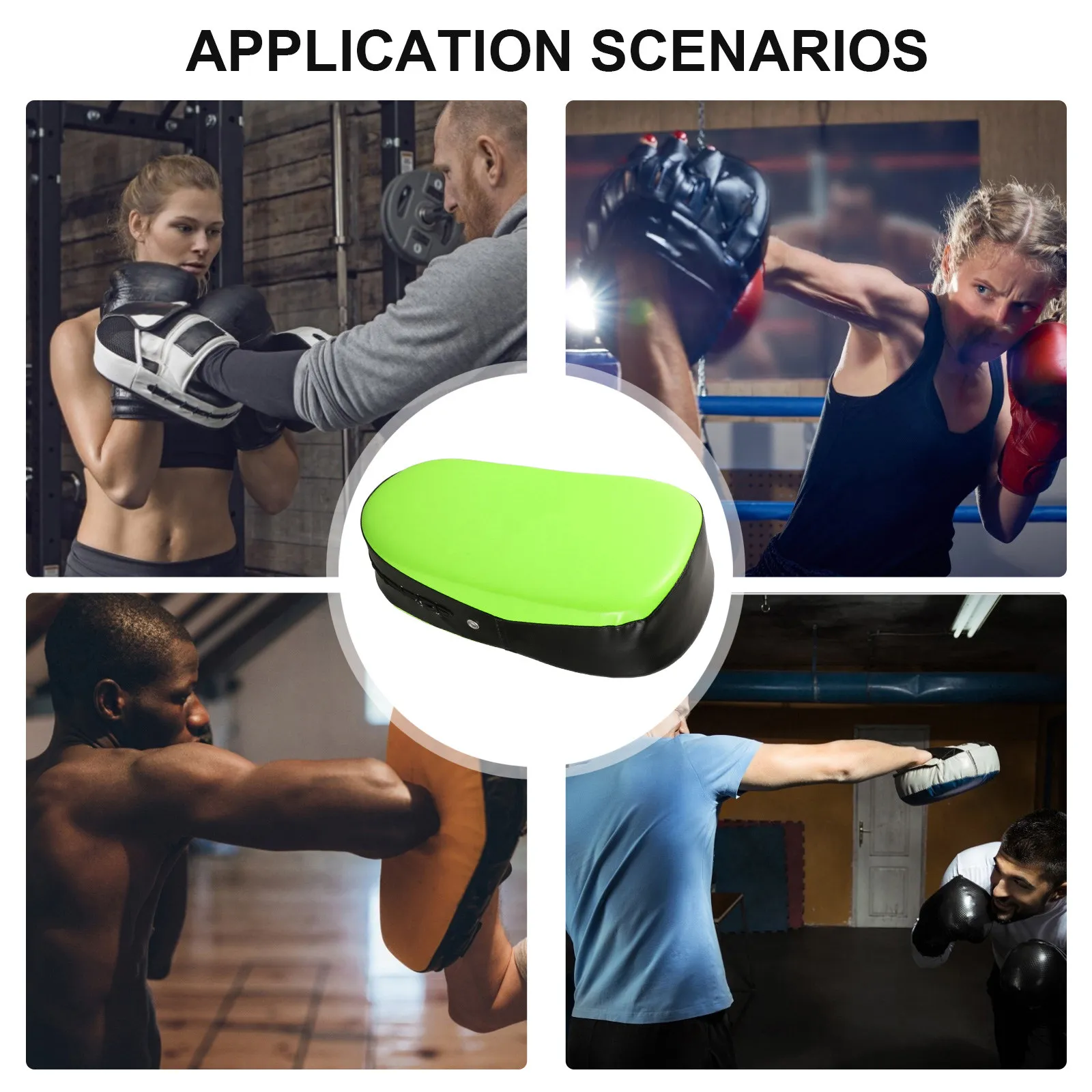 Arc Shaped Sparring Pad Kick Shield for Muay Thai Boxing Karate Kicking Punching Training High Density Foam Wrist Protection