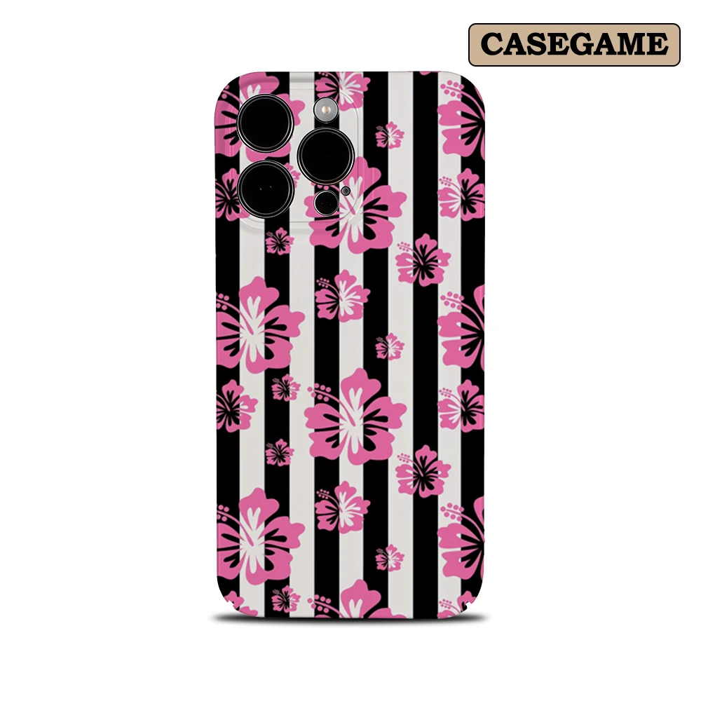 Чехол для телефона с полосками гибискуса IPhone 17 Must-Haves для iPhone 17, 16, 15, 14, 13, жесткий однослойный прочный чехол HD
