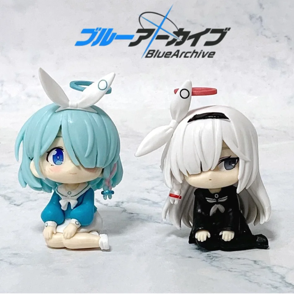 Blue Archive The Animation Q-version Figure A.R.O.N.A Anime Periphery Kawaii Sitting Toys  Car Decoration Model Christmas Gifts
