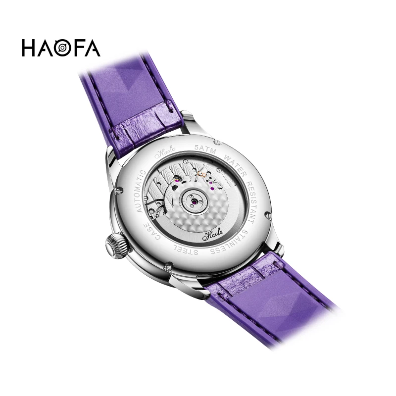 Haofa 3D Northern Southern Hemispheres Automatic Watches for Men Space UFO Dial World Time Mechanical Casual Unique Watch 2318