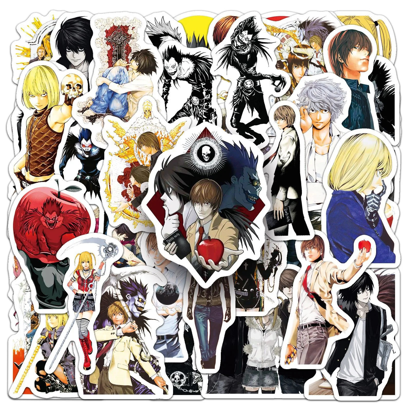 50PCS Cool Anime DEATH NOTE Stickers Classic Toy DIY Car Motorcycle Luggage Guitar Cartoon Funny Sticker Decal Toy Gift view 2