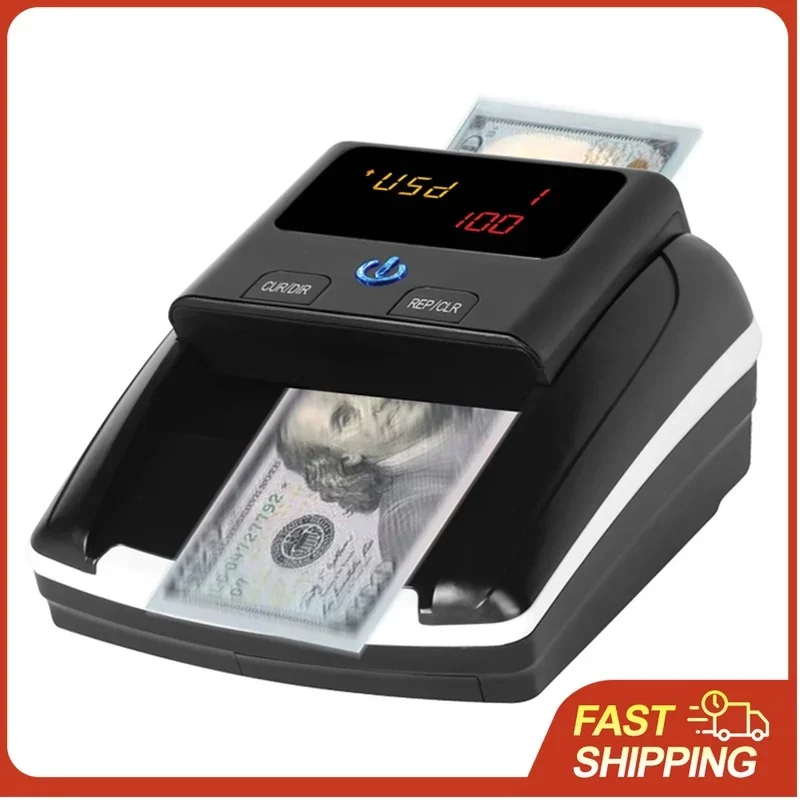 Money Counter Counterfeit Bill Detector Automatic Money Detection By UV MG IR Image Paper Size Thickness for EURO US Dollar