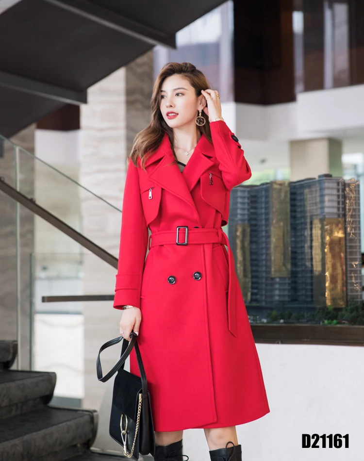 Oversized French Fashion Long Woolen Coat 2024 Autumn Winter New High-End Lapel Thickening Slim-fit Elegant Wool Overcoat Women