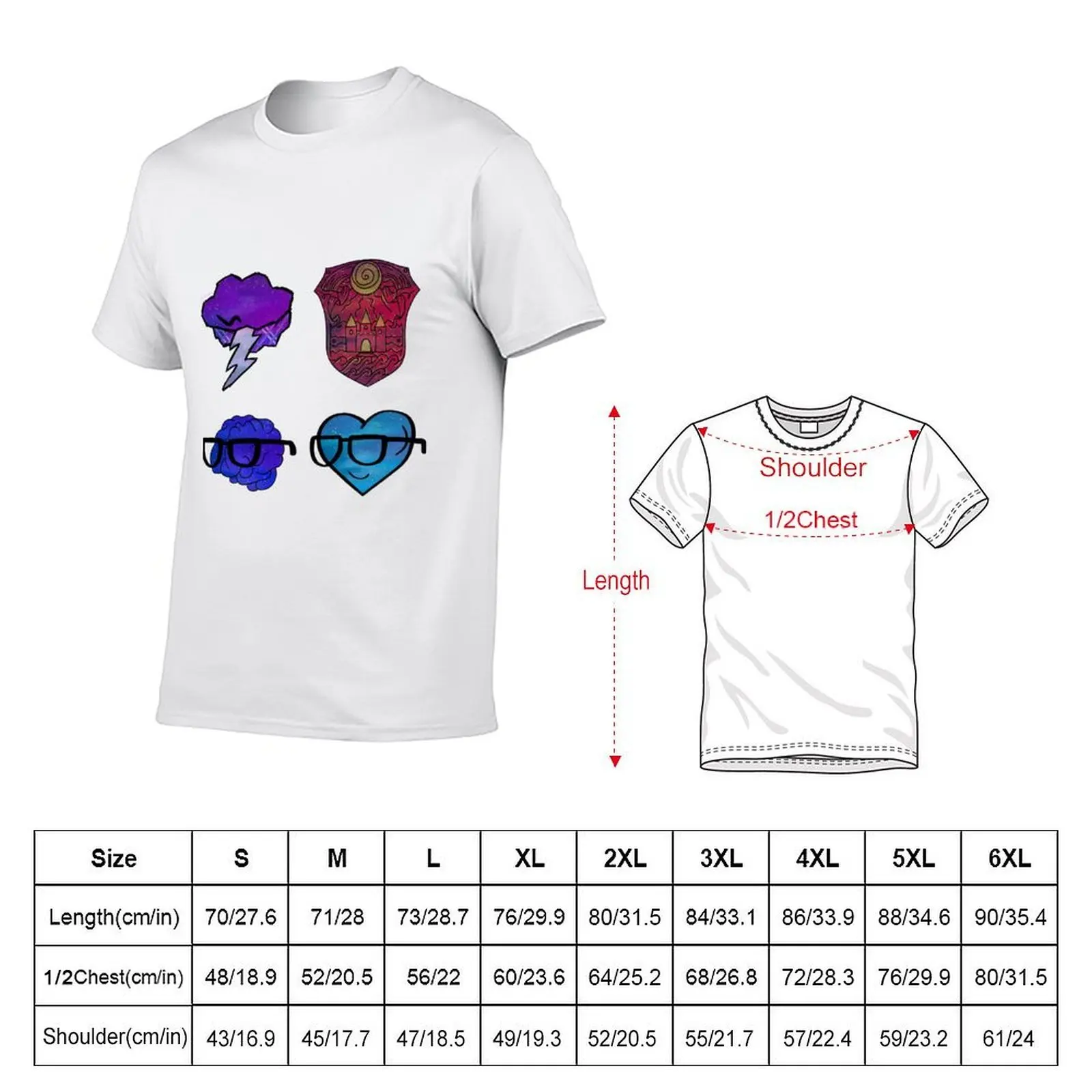 Galaxy Light Sides Icons T-Shirt t shirts for man pack white essential t shirt T-Shirt