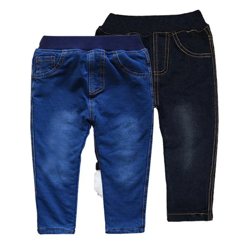 

2023 High Quality Thick Warm Winter Jean Thicken Winter Warm Cashmere Jeans Boys Kids Trousers Children Pants 1-6Y