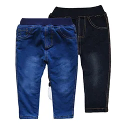 2023 High Quality Thick Warm Winter Jean Thicken Winter Warm Cashmere Jeans Boys  Kids Trousers Children Pants 1-6Y