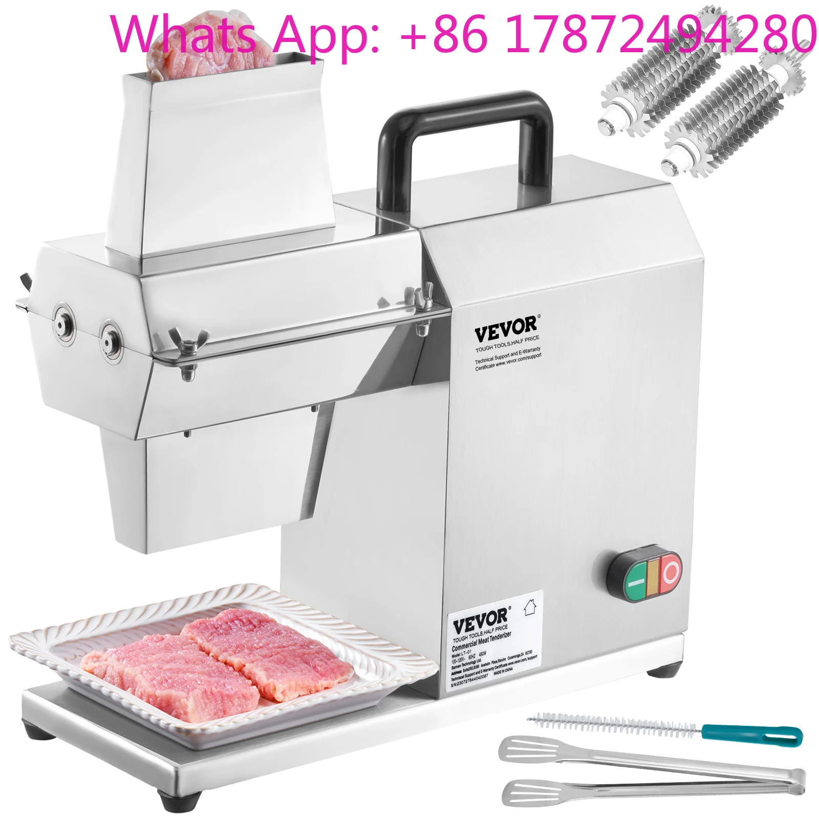 17inch 54 Blades Commercial Meat Tenderizer 450W Electric Meat Tenderizer Machine for Pork Chicken Fish