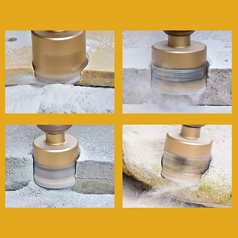 12pc Foratura per brasatura Granito Marmo Punta multiuso per carotaggio Punta per alesatura in marmo di vetro con pietra ceramica per mattoni vetrificati
