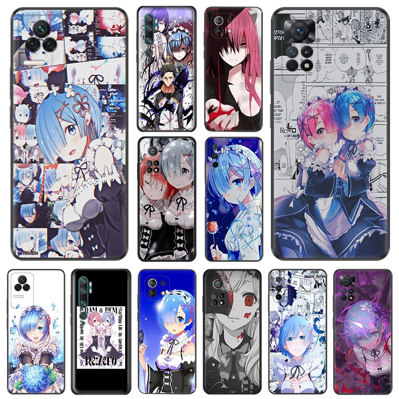 Matte Phone Case For Redmi Note 11 Pro 10 11s 10s 10a 10c Xiaomi 11t 10t Note10 Lite Re ZERO Ram Rem In Another World Soft Cover